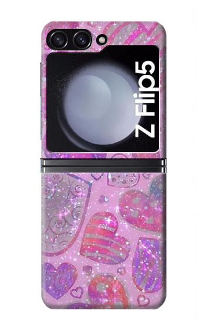 S3710 Pink Love Heart Hülle Schutzhülle Taschen für Samsung Galaxy Z Flip 5