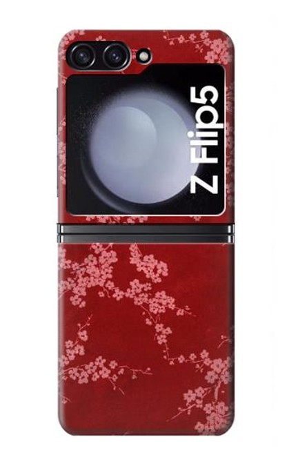 S3817 Red Floral Cherry blossom Pattern Hülle Schutzhülle Taschen für Samsung Galaxy Z Flip 5