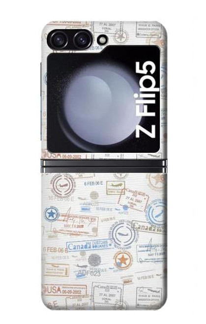 S3903 Travel Stamps Hülle Schutzhülle Taschen für Samsung Galaxy Z Flip 5