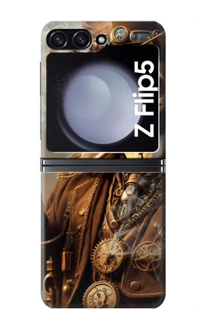 S3949 Steampunk Skull Smoking Hülle Schutzhülle Taschen für Samsung Galaxy Z Flip 5