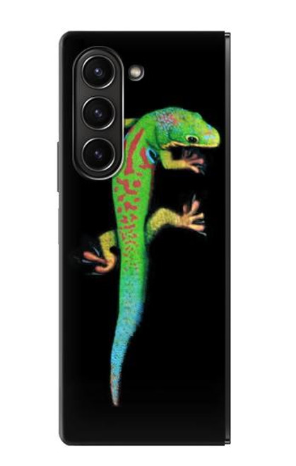 S0125 Green Madagascan Gecko Hülle Schutzhülle Taschen für Samsung Galaxy Z Fold 5