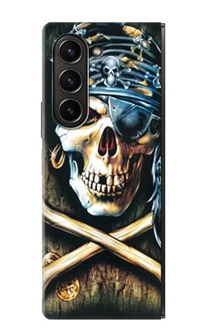 S0151 Pirate Skull Punk Rock Hülle Schutzhülle Taschen für Samsung Galaxy Z Fold 5