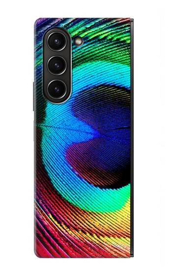 S0511 Peacock Hülle Schutzhülle Taschen für Samsung Galaxy Z Fold 5