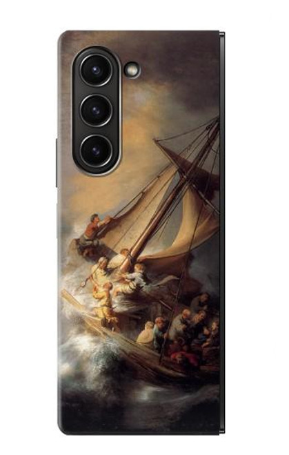 S1091 Rembrandt Christ in The Storm Hülle Schutzhülle Taschen für Samsung Galaxy Z Fold 5