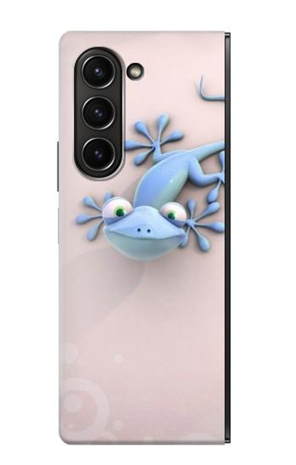 S1631 Funny Gecko Lizard Hülle Schutzhülle Taschen für Samsung Galaxy Z Fold 5