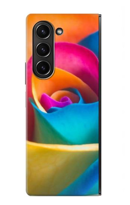 S1671 Rainbow Colorful Rose Hülle Schutzhülle Taschen für Samsung Galaxy Z Fold 5