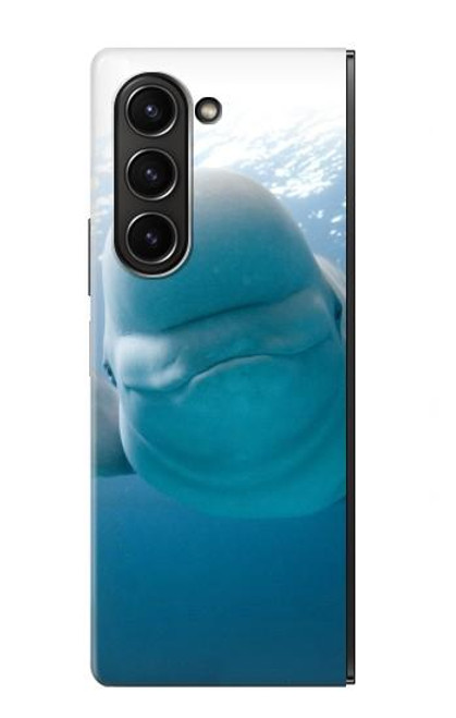 S1801 Beluga Whale Smile Whale Hülle Schutzhülle Taschen für Samsung Galaxy Z Fold 5