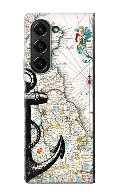 S1962 Nautical Chart Hülle Schutzhülle Taschen für Samsung Galaxy Z Fold 5