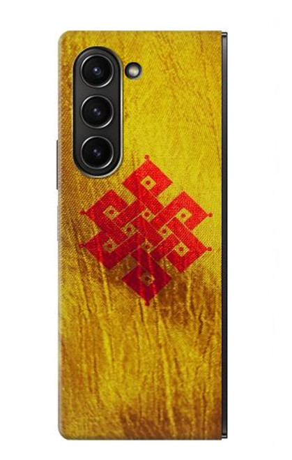 S2318 Eternal Knot Buddhist Spiritual Meditation Hülle Schutzhülle Taschen für Samsung Galaxy Z Fold 5