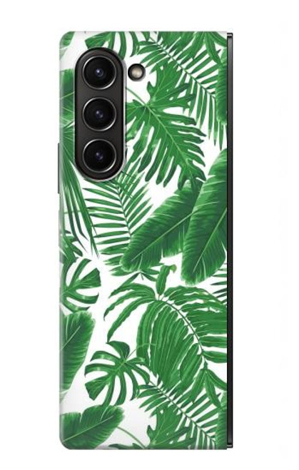 S3457 Paper Palm Monstera Hülle Schutzhülle Taschen für Samsung Galaxy Z Fold 5