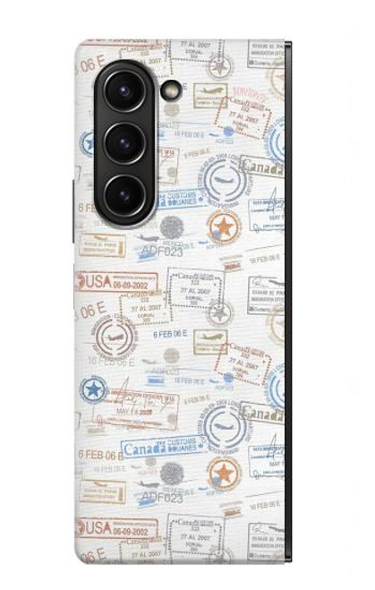 S3903 Travel Stamps Hülle Schutzhülle Taschen für Samsung Galaxy Z Fold 5