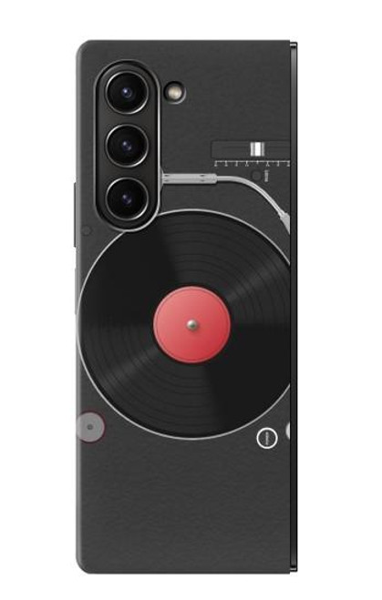 S3952 Turntable Vinyl Record Player Graphic Hülle Schutzhülle Taschen für Samsung Galaxy Z Fold 5