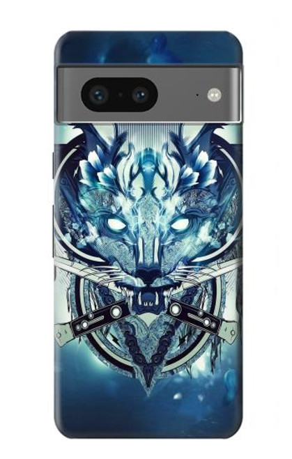 S1135 Wolf with knives Rock Hülle Schutzhülle Taschen für Google Pixel 7a