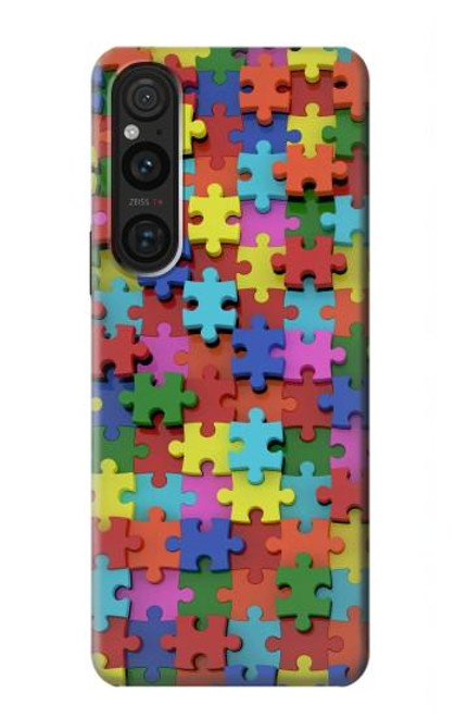 S0816 Puzzle Hülle Schutzhülle Taschen für Sony Xperia 1 V