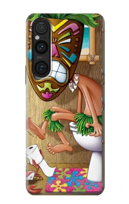 S1702 Tiki Man Toilet Hülle Schutzhülle Taschen für Sony Xperia 1 V