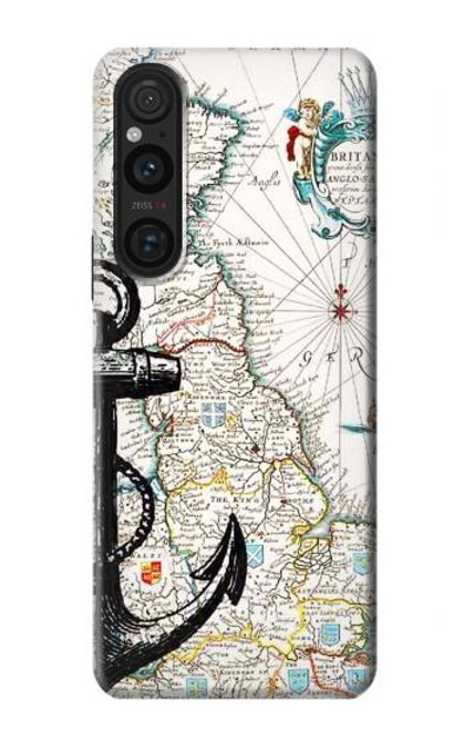 S1962 Nautical Chart Hülle Schutzhülle Taschen für Sony Xperia 1 V