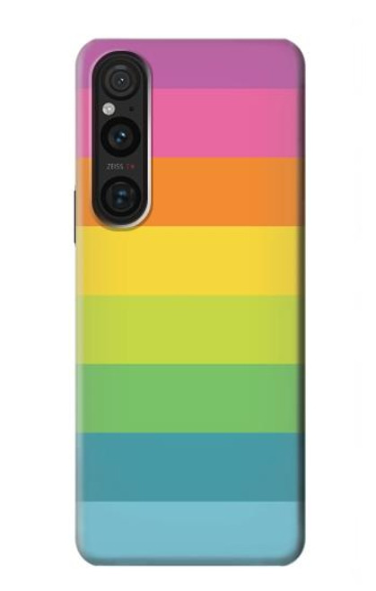 S2363 Rainbow Pattern Hülle Schutzhülle Taschen für Sony Xperia 1 V