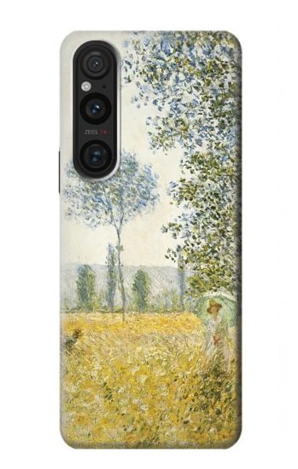 S2682 Claude Monet Fields In Spring Hülle Schutzhülle Taschen für Sony Xperia 1 V