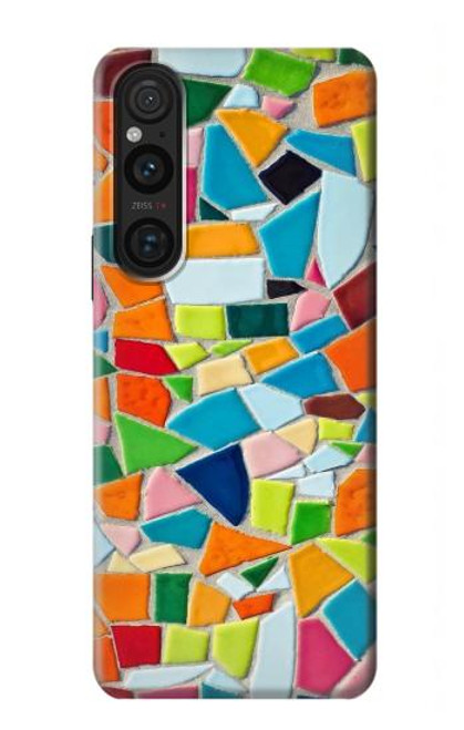 S3391 Abstract Art Mosaic Tiles Graphic Hülle Schutzhülle Taschen für Sony Xperia 1 V