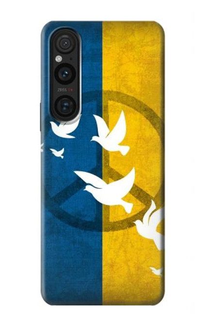 S3857 Peace Dove Ukraine Flag Hülle Schutzhülle Taschen für Sony Xperia 1 V