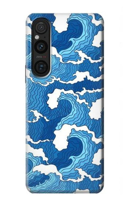 S3901 Aesthetic Storm Ocean Waves Hülle Schutzhülle Taschen für Sony Xperia 1 V