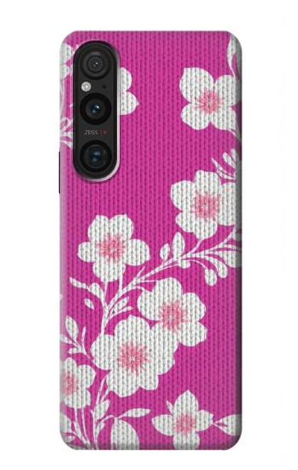 S3924 Cherry Blossom Pink Background Hülle Schutzhülle Taschen für Sony Xperia 1 V