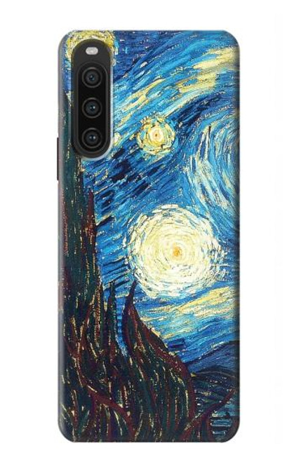 S0582 Van Gogh Starry Nights Hülle Schutzhülle Taschen für Sony Xperia 10 V