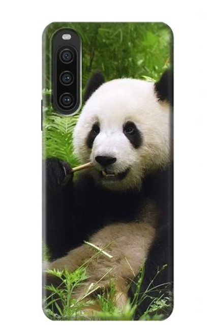 S1073 Panda Enjoy Eating Hülle Schutzhülle Taschen für Sony Xperia 10 V