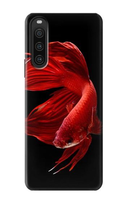 S2092 Red Siamese Fighting Fish Hülle Schutzhülle Taschen für Sony Xperia 10 V