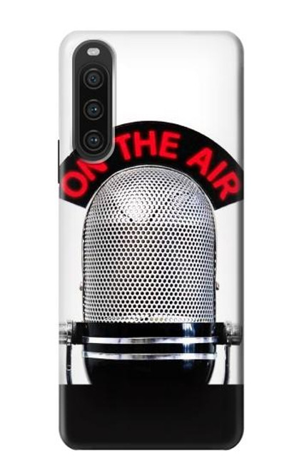 S2381 Vintage Radio Microphone On The Air Hülle Schutzhülle Taschen für Sony Xperia 10 V