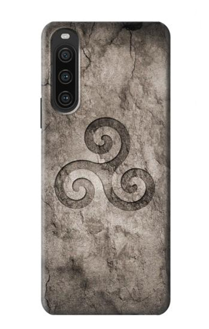 S2892 Triskele Symbol Stone Texture Hülle Schutzhülle Taschen für Sony Xperia 10 V