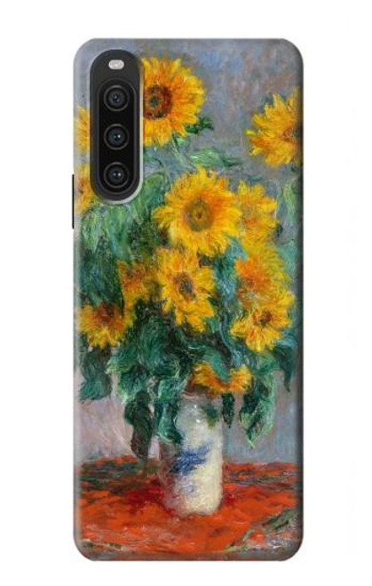 S2937 Claude Monet Bouquet of Sunflowers Hülle Schutzhülle Taschen für Sony Xperia 10 V