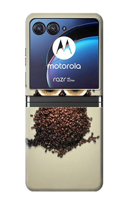 S0360 Coffee Owl Hülle Schutzhülle Taschen für Motorola Razr 40 Ultra