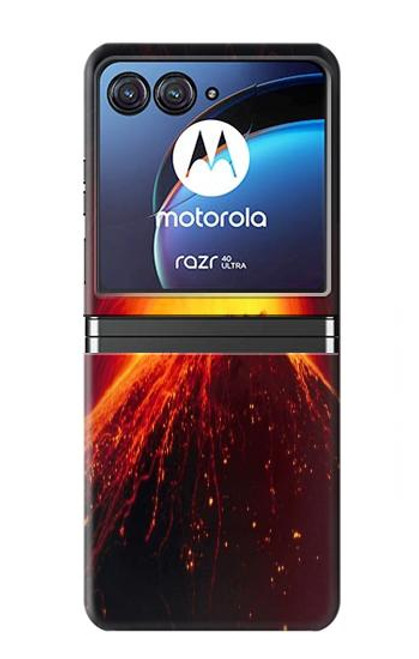 S0745 Volcano Lava Hülle Schutzhülle Taschen für Motorola Razr 40 Ultra