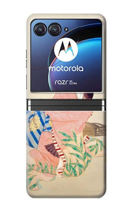 S0889 Japan Art Kimono Hülle Schutzhülle Taschen für Motorola Razr 40 Ultra