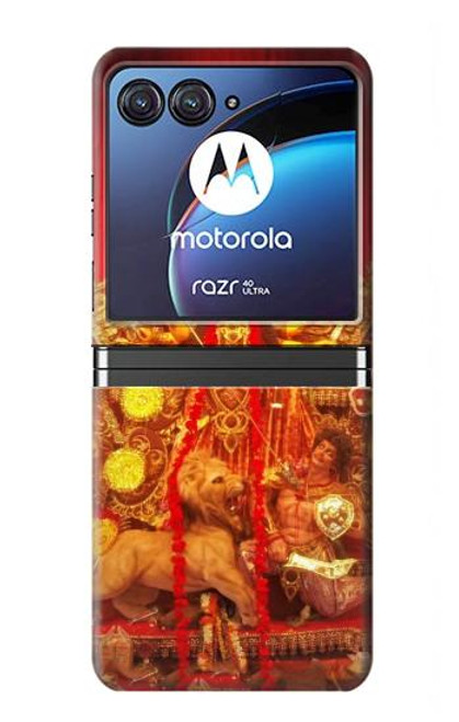 S1030 Hindu God Durga Puja Hülle Schutzhülle Taschen für Motorola Razr 40 Ultra