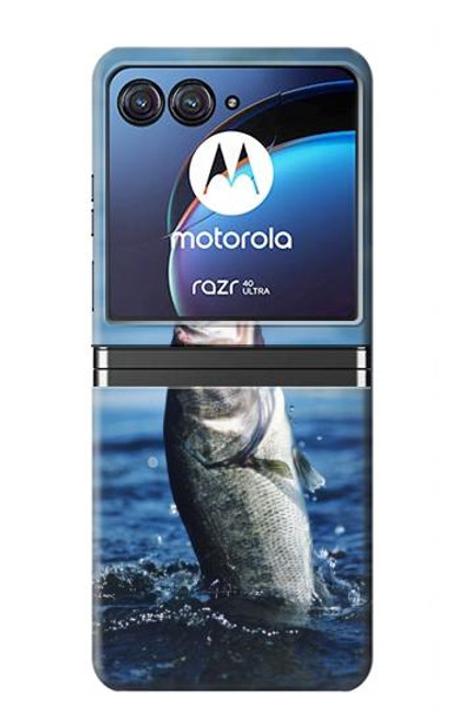 S1594 Bass Fishing Hülle Schutzhülle Taschen für Motorola Razr 40 Ultra