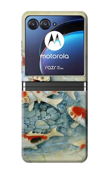 S1654 Koi Carp Fish Art Painting Hülle Schutzhülle Taschen für Motorola Razr 40 Ultra