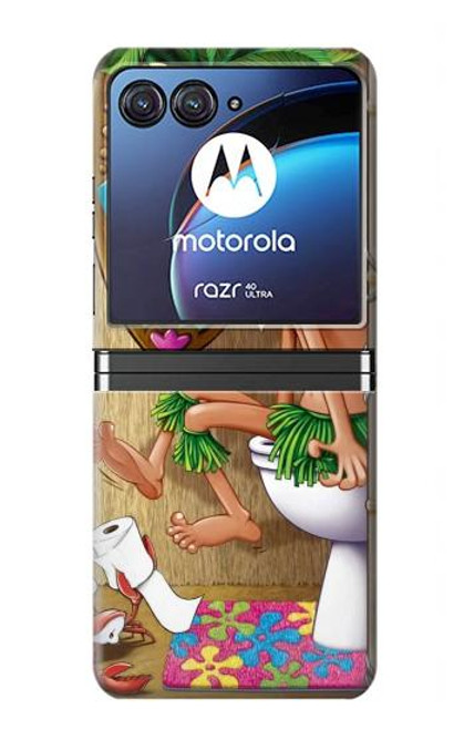 S1702 Tiki Man Toilet Hülle Schutzhülle Taschen für Motorola Razr 40 Ultra