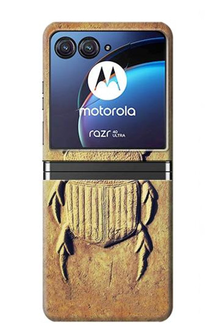 S2401 Egyptian Scarab Beetle Graphic Printed Hülle Schutzhülle Taschen für Motorola Razr 40 Ultra