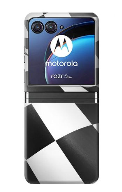S2408 Checkered Winner Flag Hülle Schutzhülle Taschen für Motorola Razr 40 Ultra
