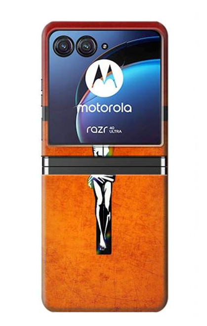 S2421 Jesus Christ On The Cross Hülle Schutzhülle Taschen für Motorola Razr 40 Ultra