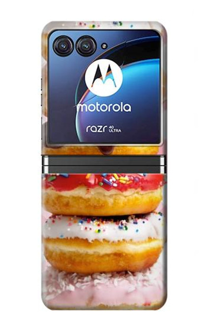 S2431 Fancy Sweet Donuts Hülle Schutzhülle Taschen für Motorola Razr 40 Ultra