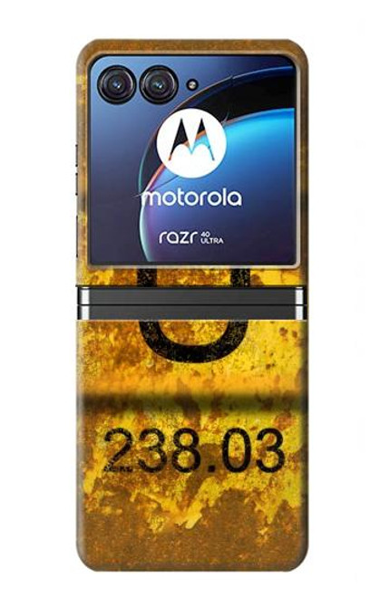 S2447 Nuclear Old Rusty Uranium Waste Barrel Hülle Schutzhülle Taschen für Motorola Razr 40 Ultra