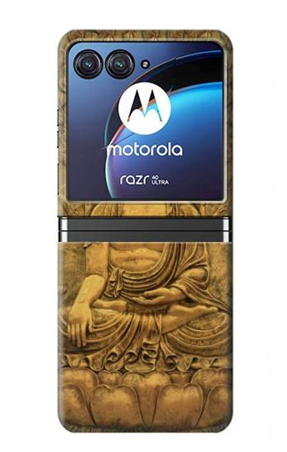 S2452 Buddha Bas Relief Art Graphic Printed Hülle Schutzhülle Taschen für Motorola Razr 40 Ultra