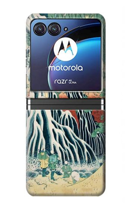 S2491 Hokusai Kirifuri Waterfall at Kurokami Hülle Schutzhülle Taschen für Motorola Razr 40 Ultra