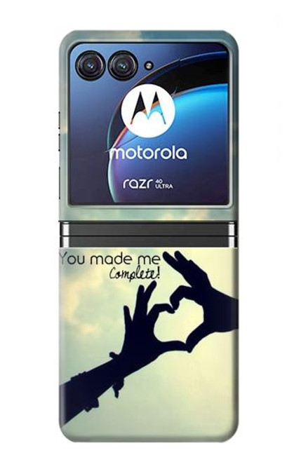 S2640 You Made Me Complete Love Hülle Schutzhülle Taschen für Motorola Razr 40 Ultra