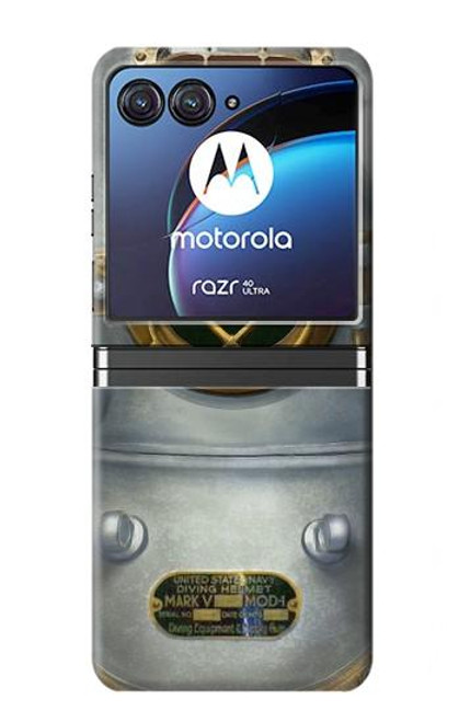 S2646 Vintage Deep Sea Diver Helmet Hülle Schutzhülle Taschen für Motorola Razr 40 Ultra