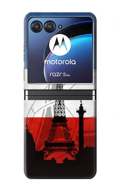 S2980 France Football Soccer Hülle Schutzhülle Taschen für Motorola Razr 40 Ultra