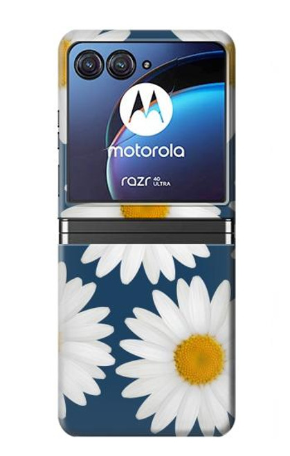 S3009 Daisy Blue Hülle Schutzhülle Taschen für Motorola Razr 40 Ultra